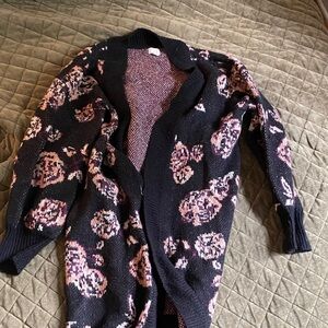 Target Black and Pink Floral Women's Cardigan